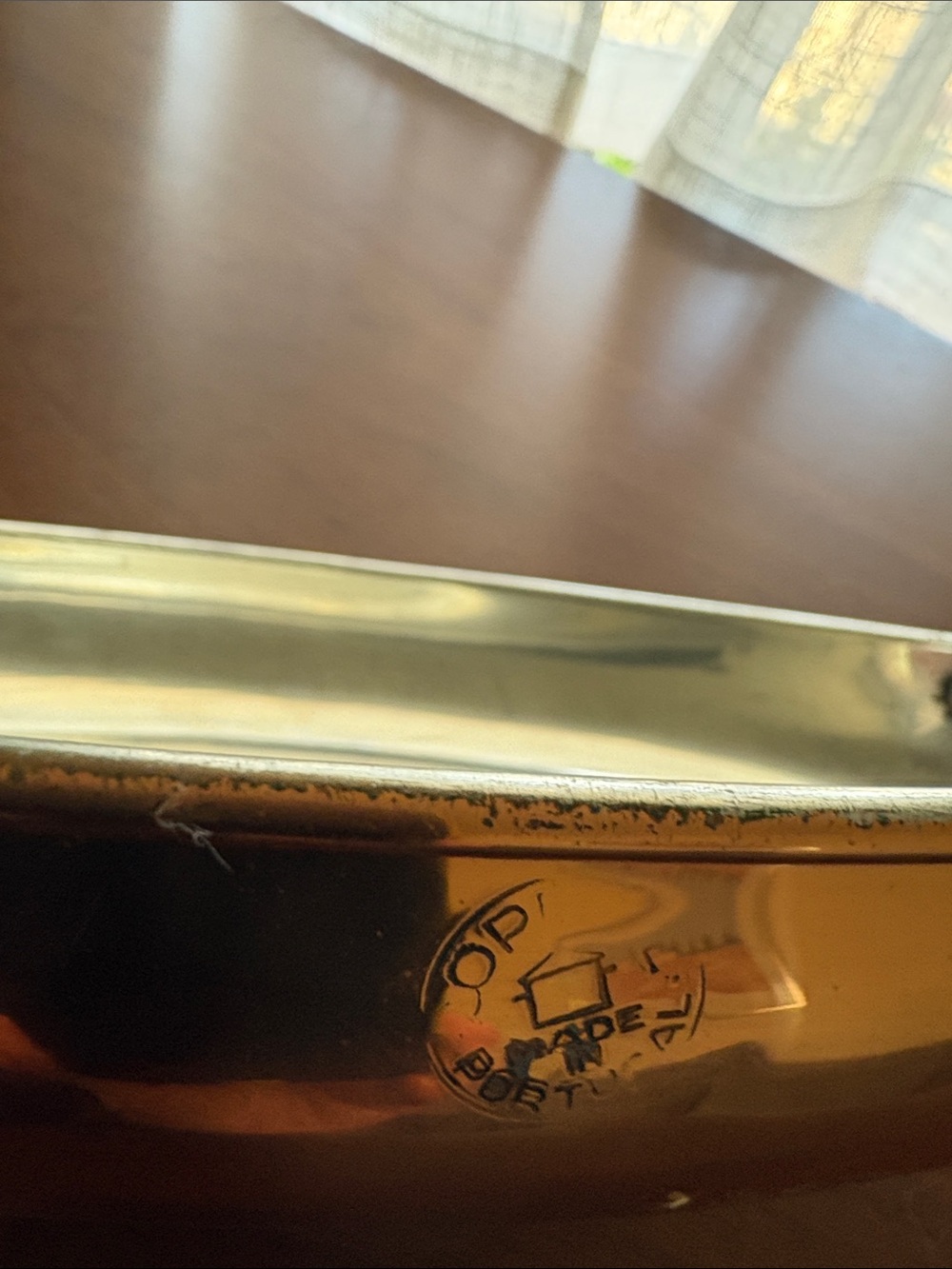 Portuguese Copper Oval Serving Pan - Picture 2 of 6